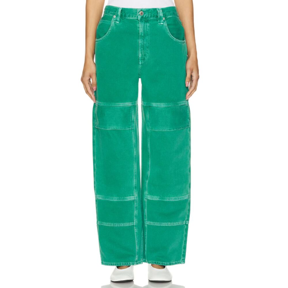 Agolde Tanis Jeans in Air Freshner Green 30